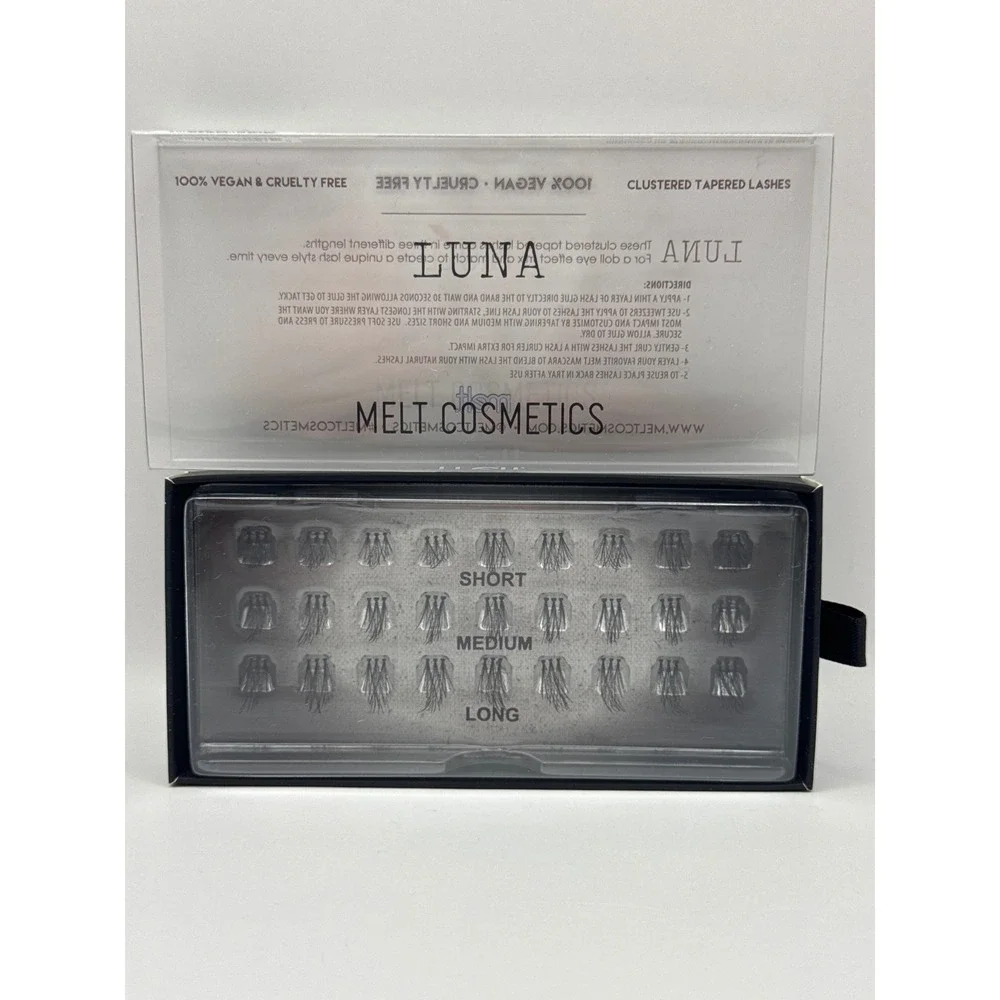 Melt Cosmetics Luna Clustered Tapered‎ Lashes Vegan Black Short Medium Long NEW